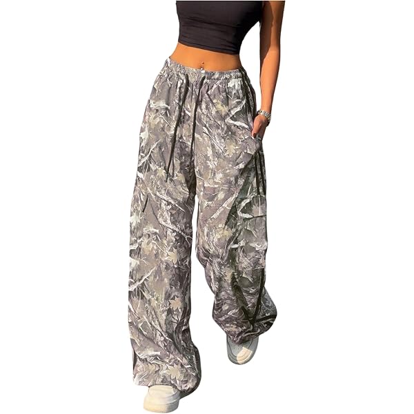 Amazon.com: SOLY HUX Women's Camo Pants Wide Leg Baggy Sweatpants